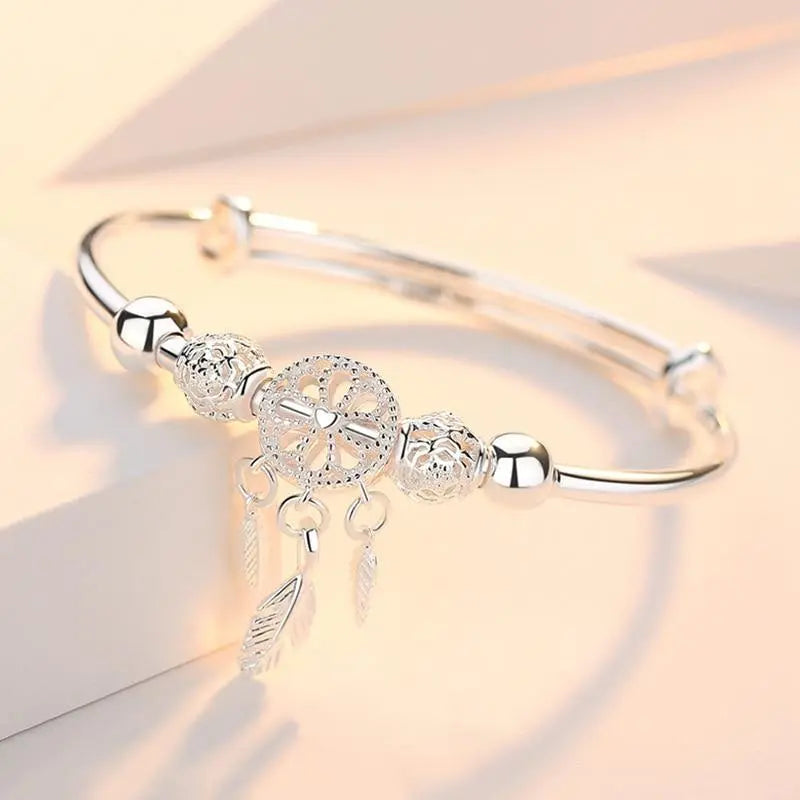 Pulsera con Cólgante Atrapasueños Plata