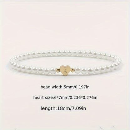 Pulsera Chic con Inicial en Corazón (A-Z)