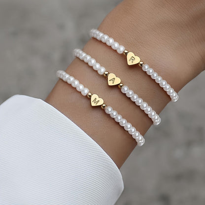 Pulsera Chic con Inicial en Corazón (A-Z)