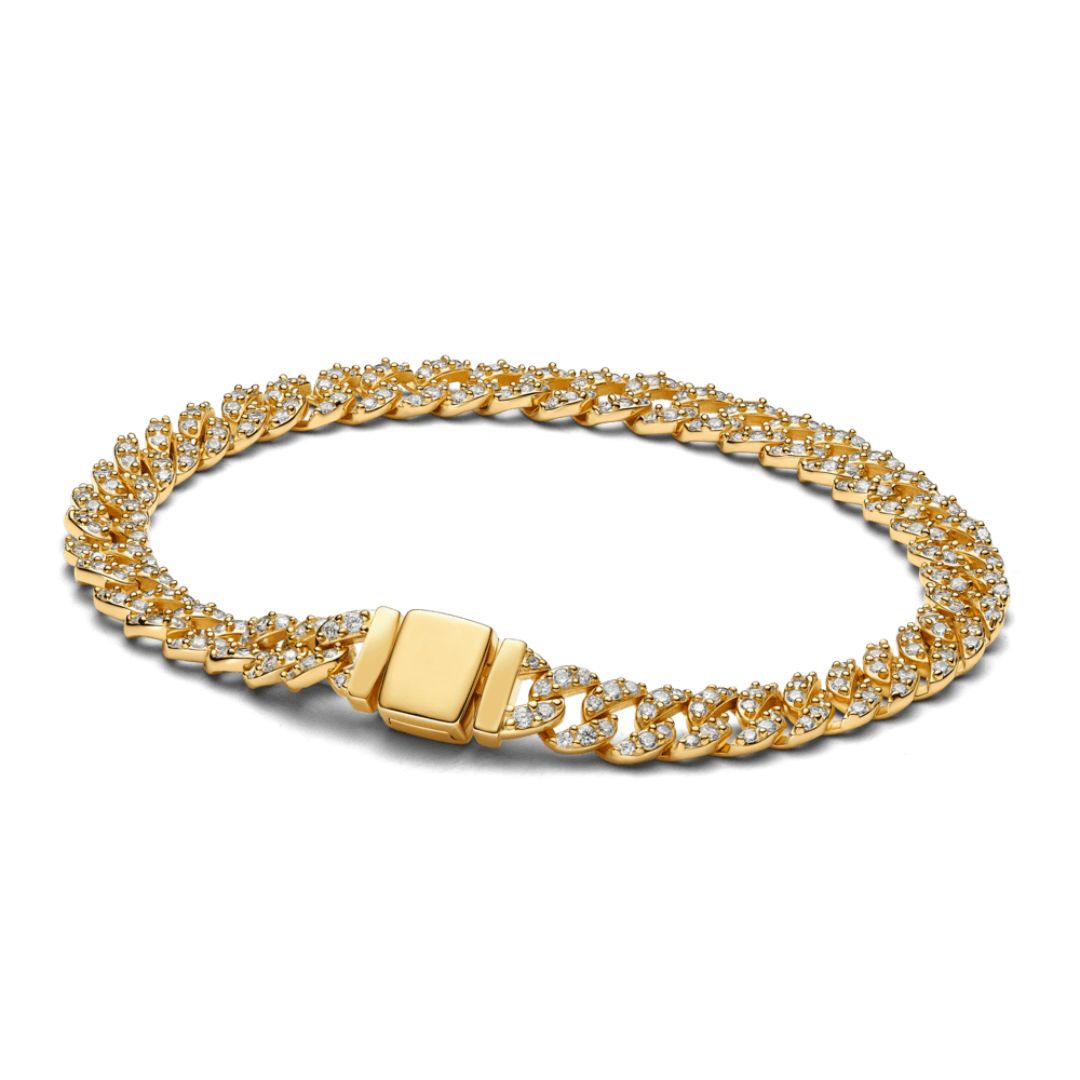 Pulsera Cubana con Moissanite