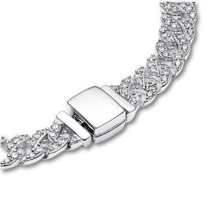 Pulsera Cubana con Moissanite