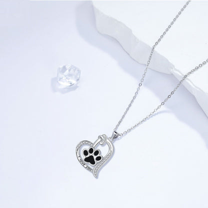 Collar con Colgante Huella de Patita
