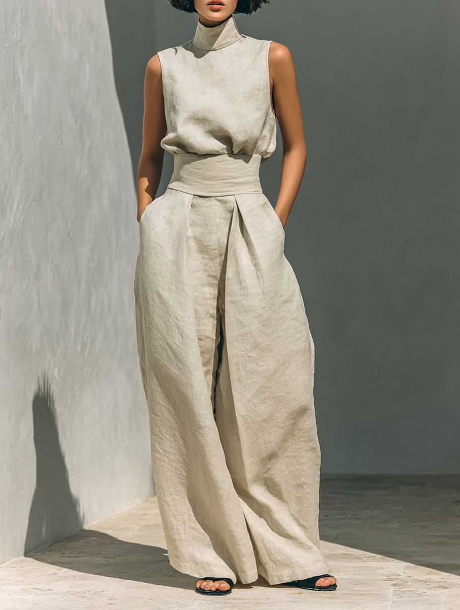 Marieta | Conjunto Minimalista de Blusa y Pantalón