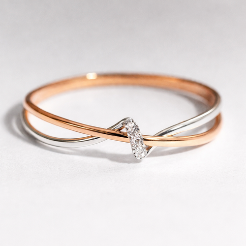 Anillo Vintage Trenzado Oro y Plata