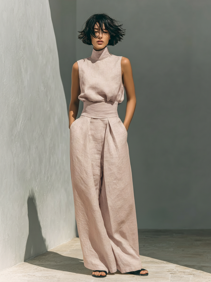 Marieta | Conjunto Minimalista de Blusa y Pantalón
