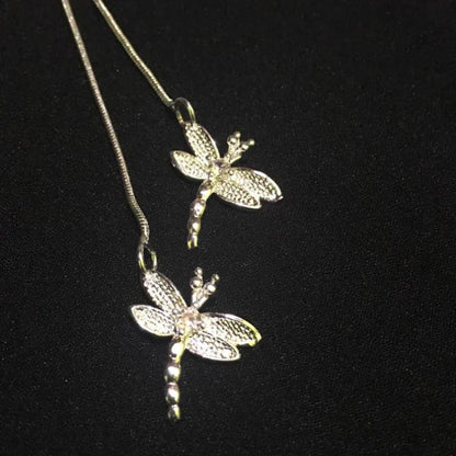 Collar Colgante Libélula Plata Sterling