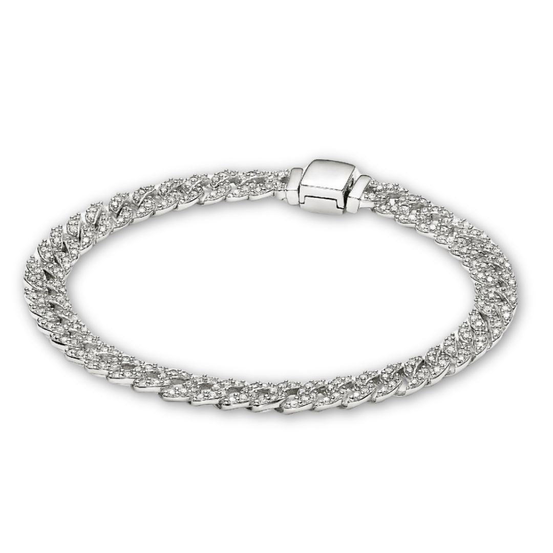 Pulsera Cubana con Moissanite