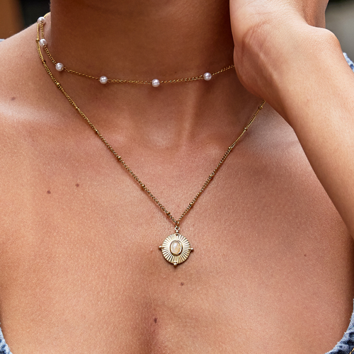 Collar Vintage Monique con Piedra