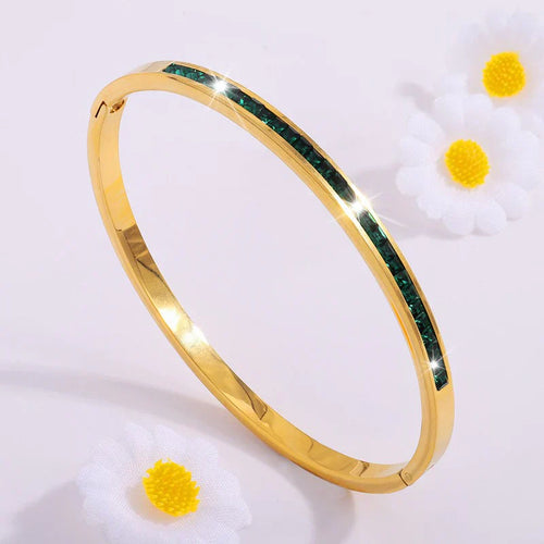 Pulsera Verde Dorada