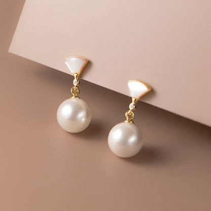 Pendientes Chic Plata con Perla