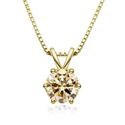 Collar Solitario Elegante con Moissanite