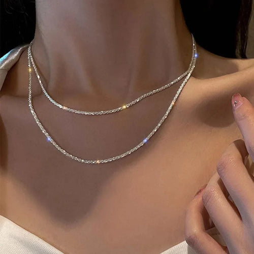 Collar Doble Capa con Cristales