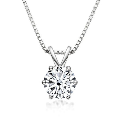 Collar Solitario Elegante con Moissanite
