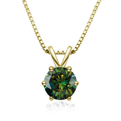 Collar Solitario Elegante con Moissanite