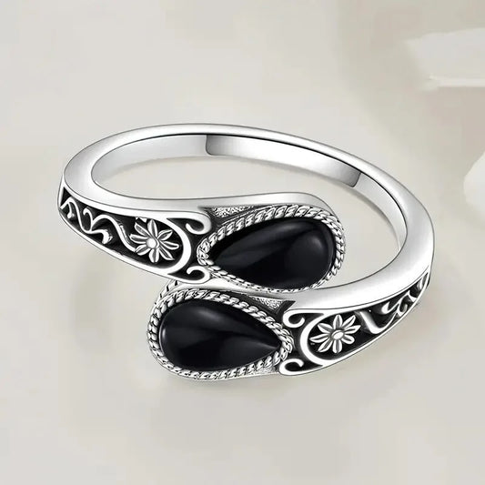 Anillo Elegante Flor de Piedra de Luna