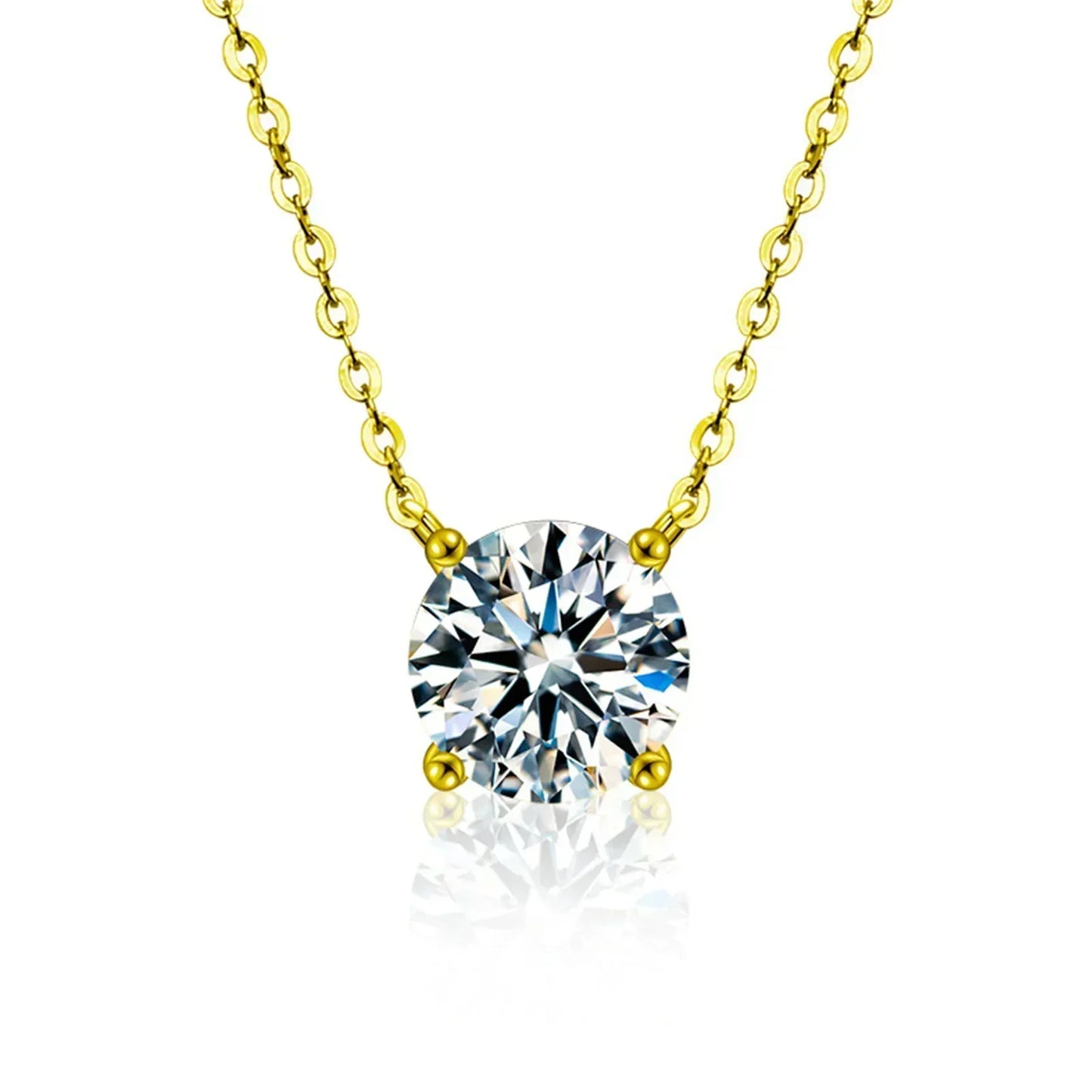 Collar Chapado en Oro con Zirconios