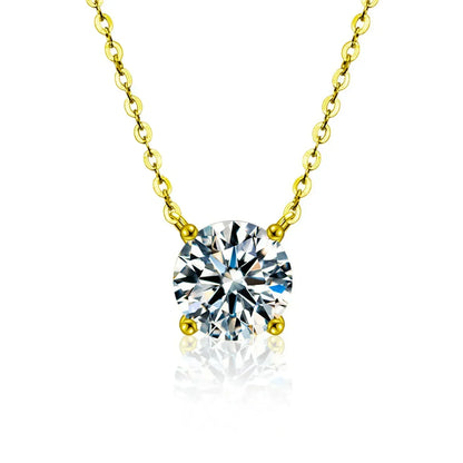 Collar Chapado en Oro con Zirconios