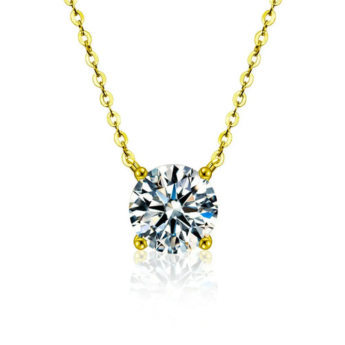 Collar Chapado en Oro con Zirconios