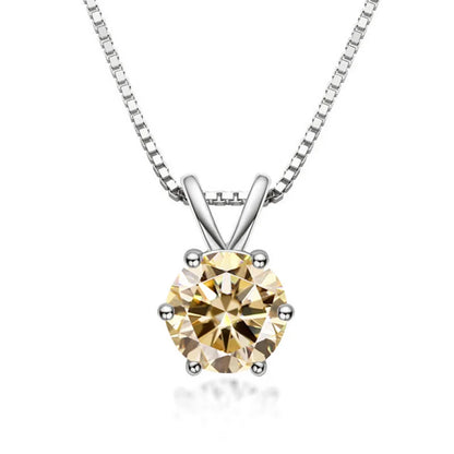 Collar Solitario Elegante con Moissanite