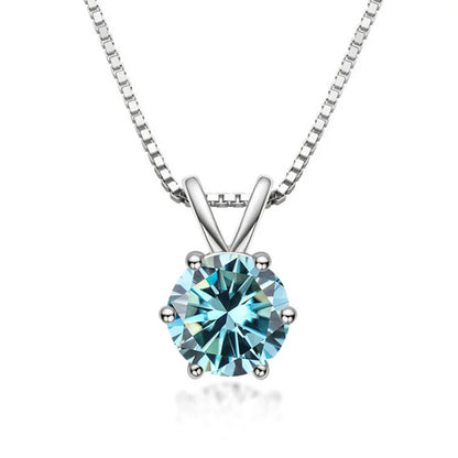 Collar Solitario Elegante con Moissanite