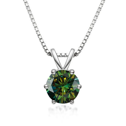 Collar Solitario Elegante con Moissanite