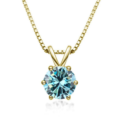 Collar Solitario Elegante con Moissanite