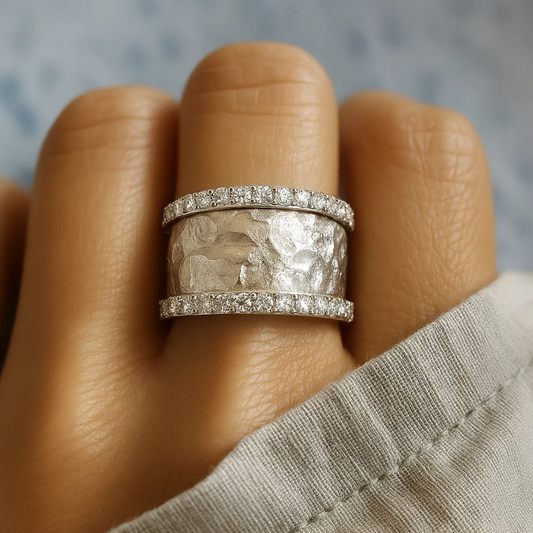 Anillo Vintage Plata con Circonios