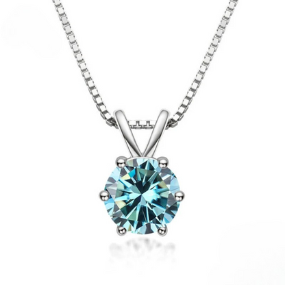 Collar Solitario Elegante con Moissanite