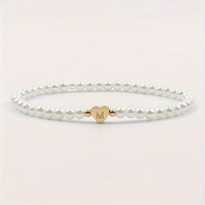 Pulsera Chic con Inicial en Corazón (A-Z)