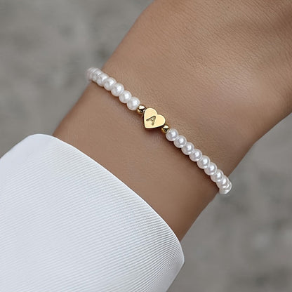Pulsera Chic con Inicial en Corazón (A-Z)