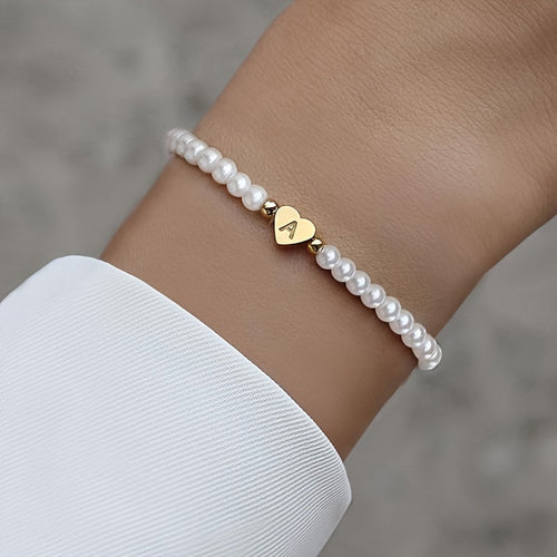 Pulsera Chic con Inicial en Corazón (A-Z)