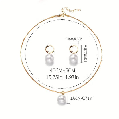 Set de Joyería Elegante con Perlas