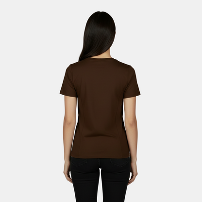 Camiseta Algodón Mujer Básica - Corte Holgado y Manga Corta