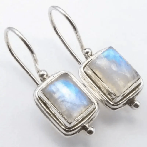 Pendientes Vintage Beatriz Piedra de Luna Cuadrada