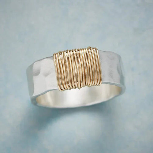 Anillo Vintage Oro y Plata "Intemporelle"