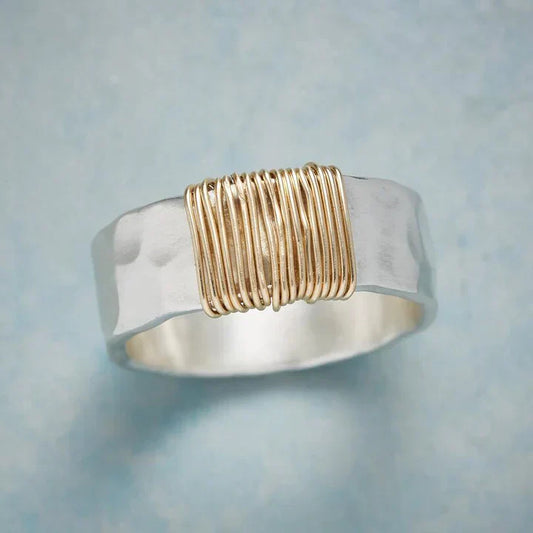 Anillo Vintage Oro y Plata "Intemporelle"