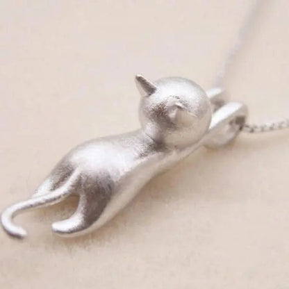 Collar con Gatito en Plata 925