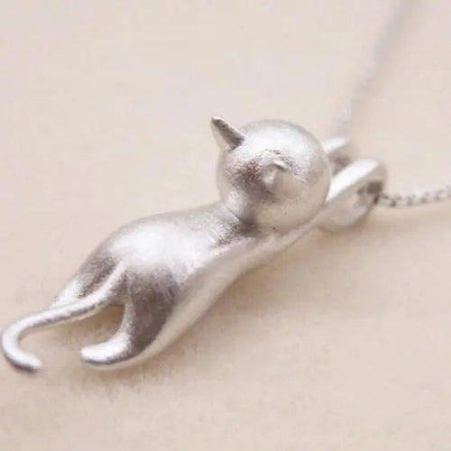 Collar con Gatito en Plata 925