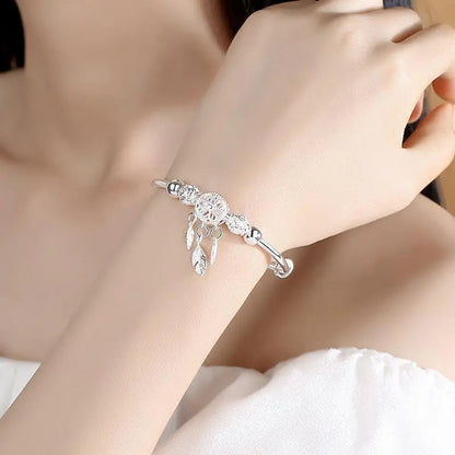 Pulsera con Cólgante Atrapasueños Plata