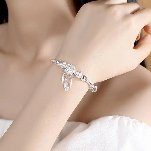 Pulsera con Cólgante Atrapasueños Plata